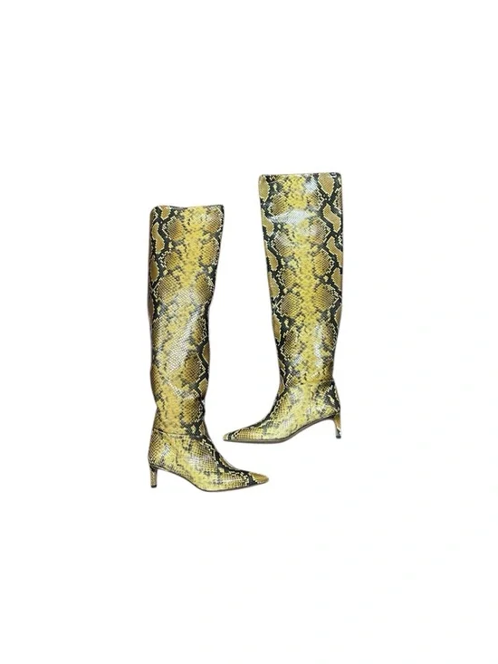 Ulla Johnson Amber Python Knee-High Boots - Picture 3 of 8
